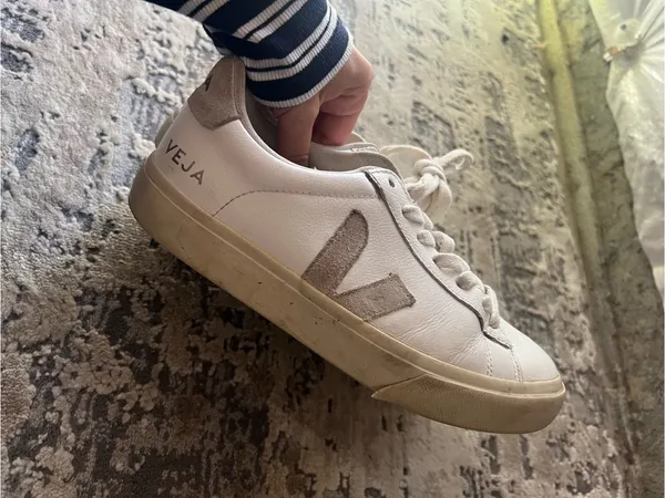 Veja White Campo Low Top Sneakers Size 7 US $175 - Image 3