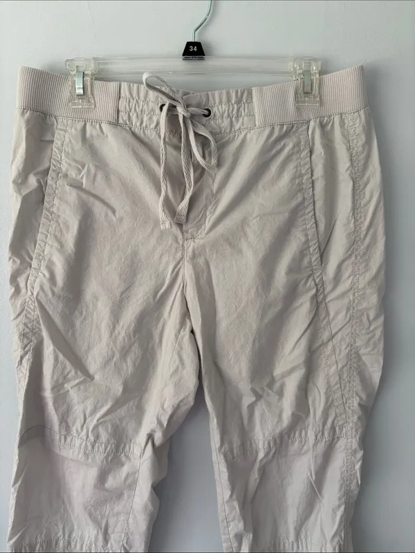 Lou & Grey 100% Cotton Utility Jogger Pants Size Medium Neutral Beige Gorpcore - Image 4