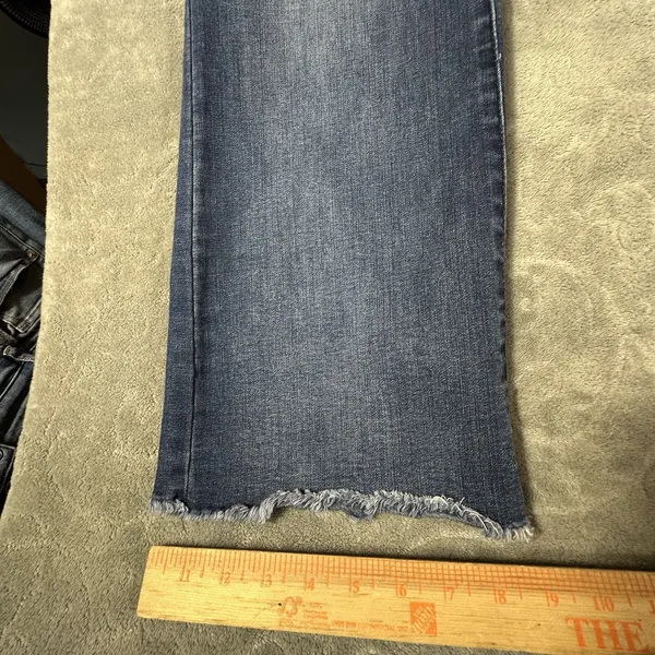 Democracy Ab Technology Raw Hem Bootcut Jeans Womens 10 Stretch Distressed Rips - Image 9