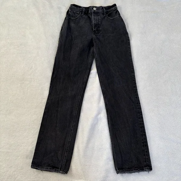 Abercrombie Ultra High Rise 90s Straight Jean Black - Image 2