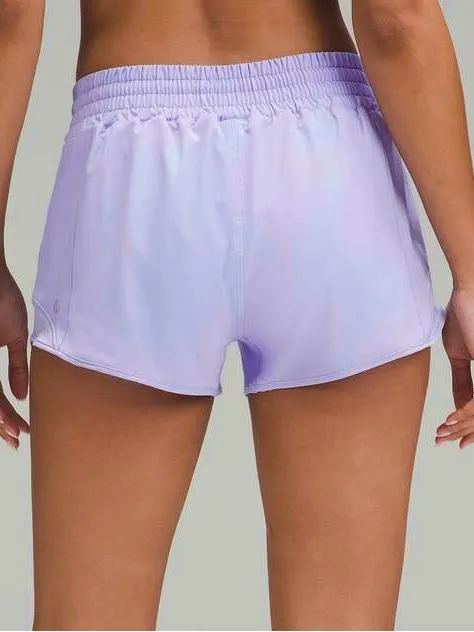 Lululemon Hottie Hot High Rise Athletic Shorts Lilac Smoke Size 12 NWT - Image 2
