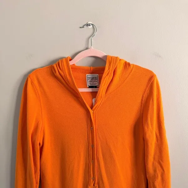 Y2k Orange Victoria'S Secret Pink University Of Tennessee Volunteers Thermal Top - Image 4