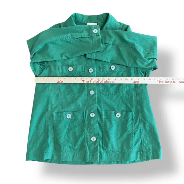 Tuckernuck Baldwin Linen‎ Cotton Jacket Womens Size S in Palm Green - Image 4