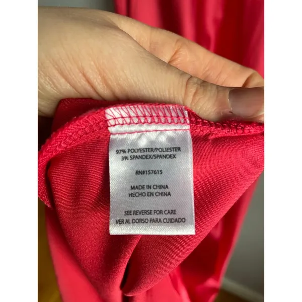 Tahari Bright Pink Slip Dress size Medium Wedding Guest Cocktail Slinky Summer‎ - Image 7