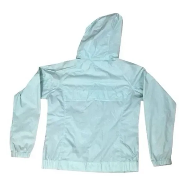 Columbia Women Hooded Rain Jacket Size M Light Blue Outdoor Jacket Zipper Front - Image 5