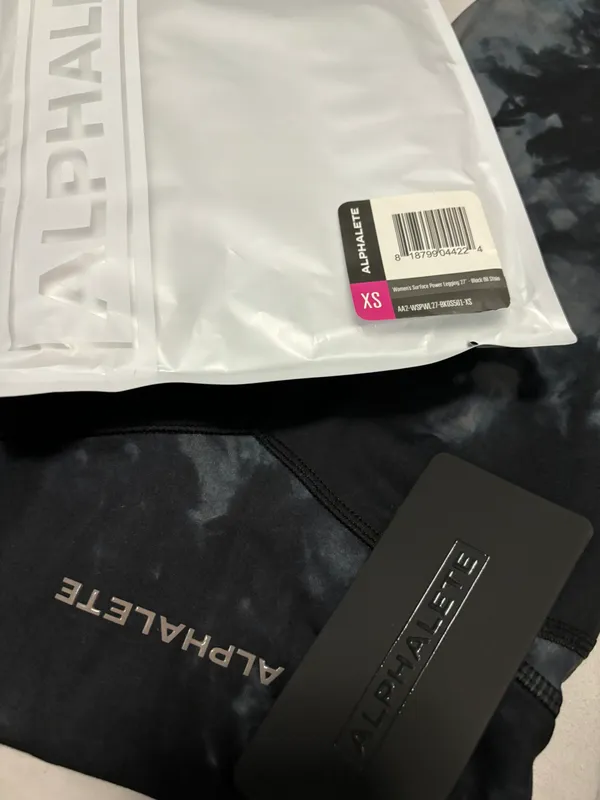 Alphalete Surface Leggings Black Oil Stain XS - Image 2