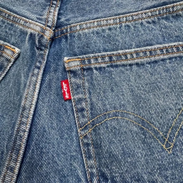Levi's‎ Premium 501 Original High Rise Distressed Denim Shorts Medium Wash Sz 27 - Image 7