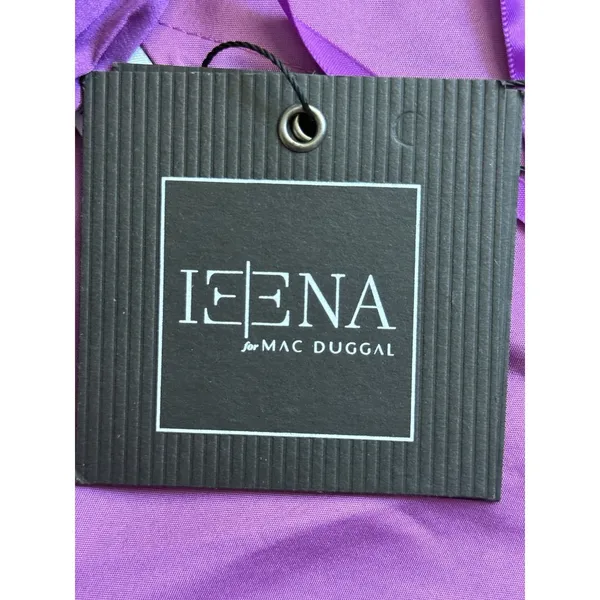 Ieena for Mac Duggal NWT Pleated Satin‎ Midi Dress Size 16 Amethyst Purple - Image 6