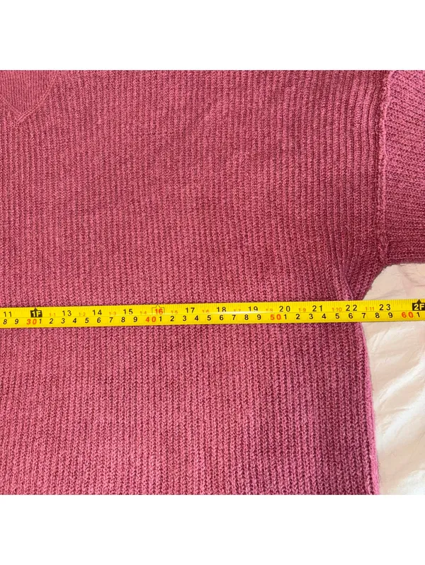 Aerie Cozy Ribbed Knit Crewneck Sweater RN: 54485 In Mauve, Woman’s Size Small - Image 6