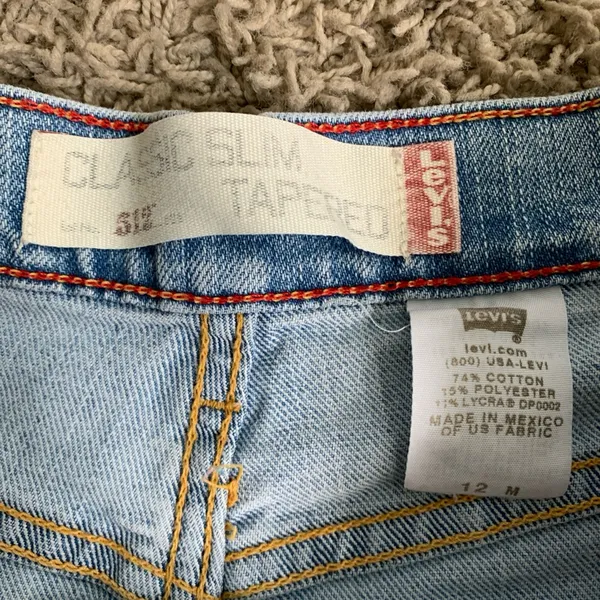 *Y2K* Levi’s 512 Classic slim cutoff size 12 blue jean high rise shorts - Image 2