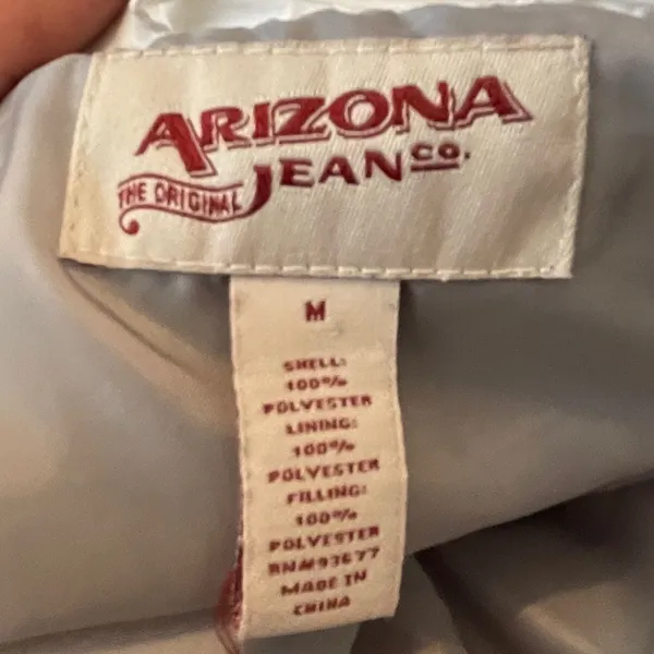Vintage Arizona Jean Co.‎ Puffer Vest White - Image 2