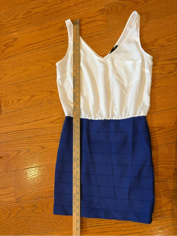 Aqua Colorblock Bandage Mini Dress Size Small HOCO Party - Image 7