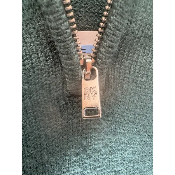 NWT DKNY Green Quarter Zip Turtleneck Sweater Women’s Size Large - Image 5