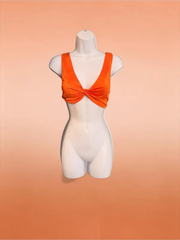 superdown- Joana Crop Bright Orange Twist-Front Size XS - Image 4