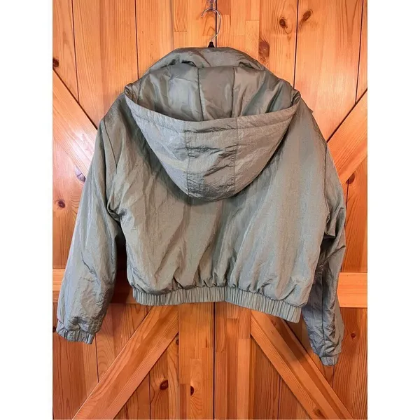 Vigoss Womens Jacket Hooded Size Large Sage Green nwt (3677) - Image 5