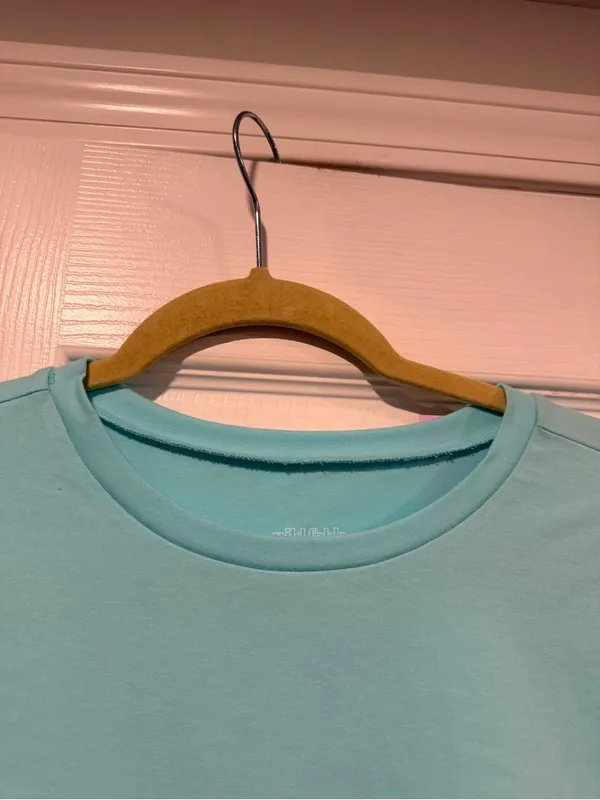 NWT Wild Fable Size XXL Aqua Blue Cropped Baby Tee Short Sleeve Crew Neck - Image 2