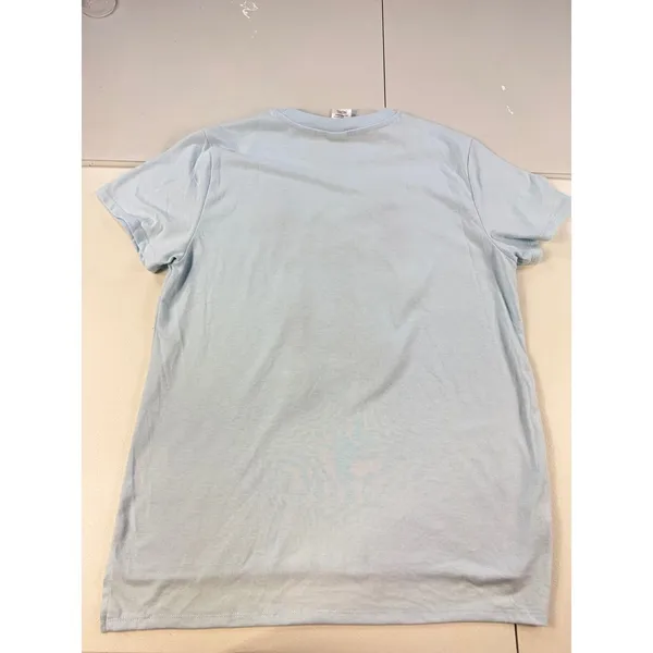 Disney Stitch Flower T-Shirt Womens Blue Graphic Crew Neck Short Sleeve‎ - Image 6