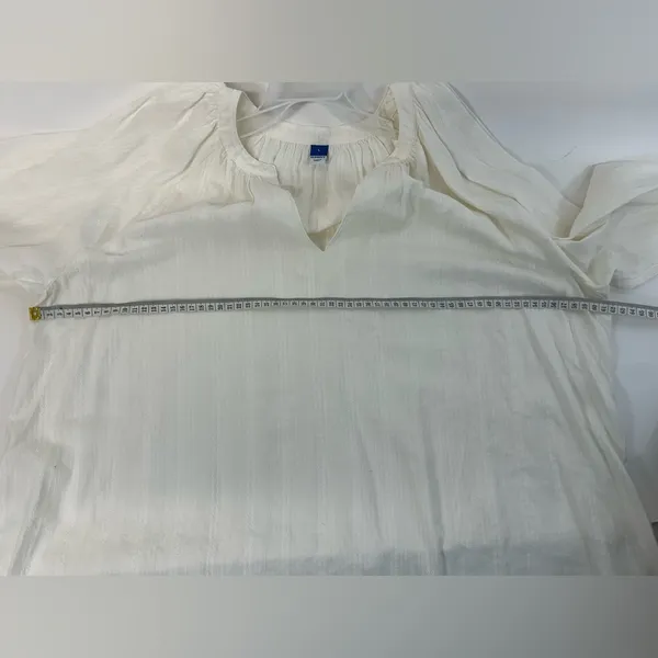 Old Navy Women’s Large off-white Long Sleeve Blouse - Image 8