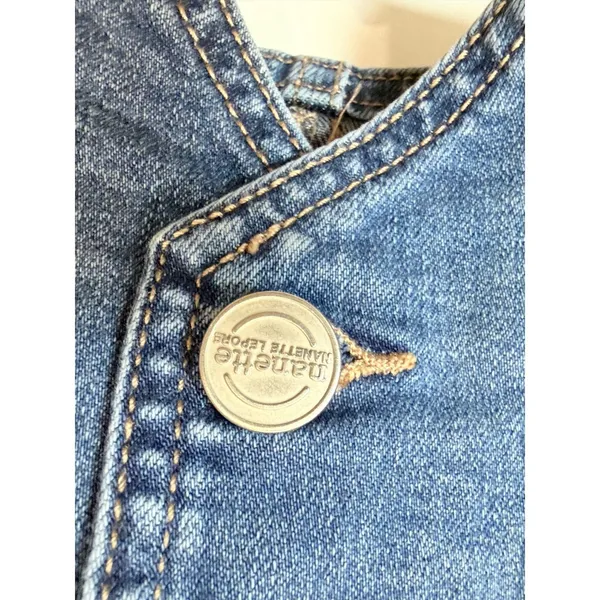 Nanette Lepore Blue Denim Vest Bow Detail Size S Western Y2K Cowgirl - Image 6