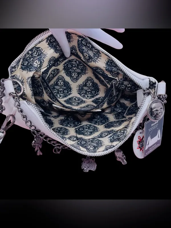 Ed Hardy White Charm Shoulder Bag NWT Y2K - Image 8