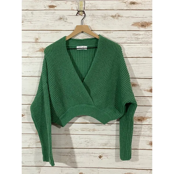 Petal & Pup Brinley Crop Sweater - Green - Large - Image 13