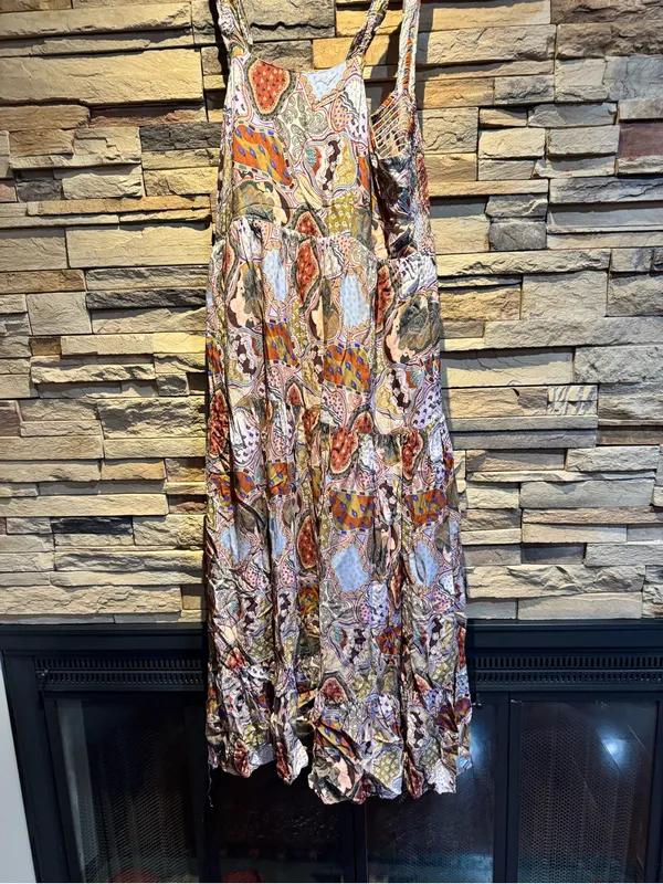 Dex Floral Tiered Maxi Dress in Paisley Medallion Size XL - Image 2