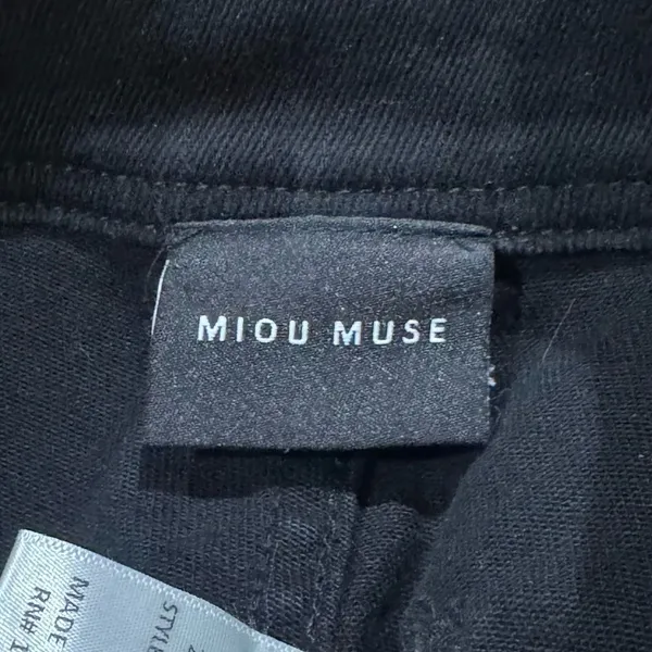 Miou Muse Black Wide Leg Denim Pants Women’s Small - Image 3