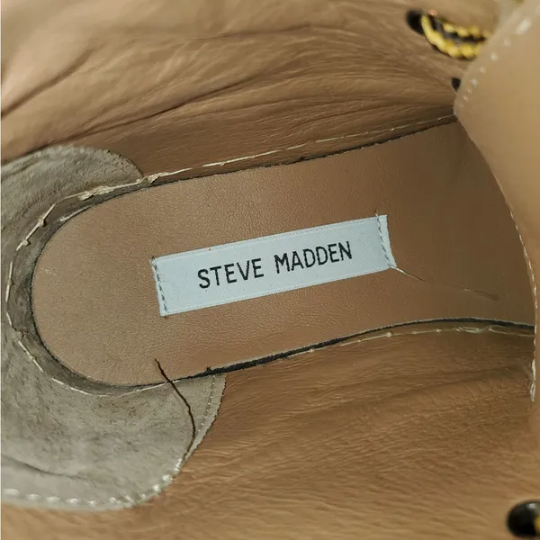 Women’s Steve Madden Tan Combat Ankle Boots‎ - Image 6
