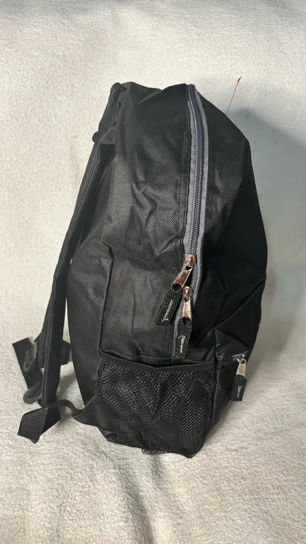 unisex black canvas backpack Casual Travel & Daily Day Pack - Image 2