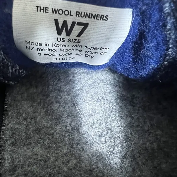 Allbirds Wool Runners Marled Knit Sneakers Navy Blue Sustainable Comfort Size W7 - Image 7
