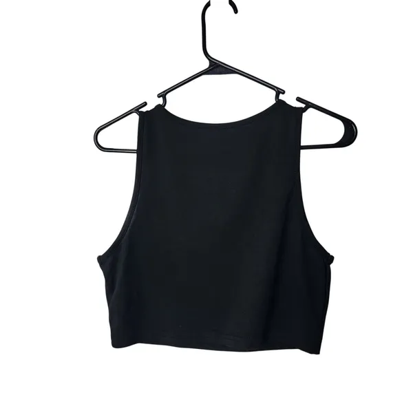 Unbranded Black Spider Web Heart Casual Graphic Tee Sleeveless Tank Crop Top S - Image 4
