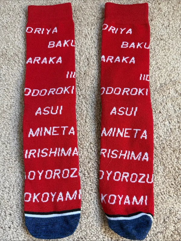 My Hero Academia Red Class 1-A Character Crew Socks. Unisex - Image 6
