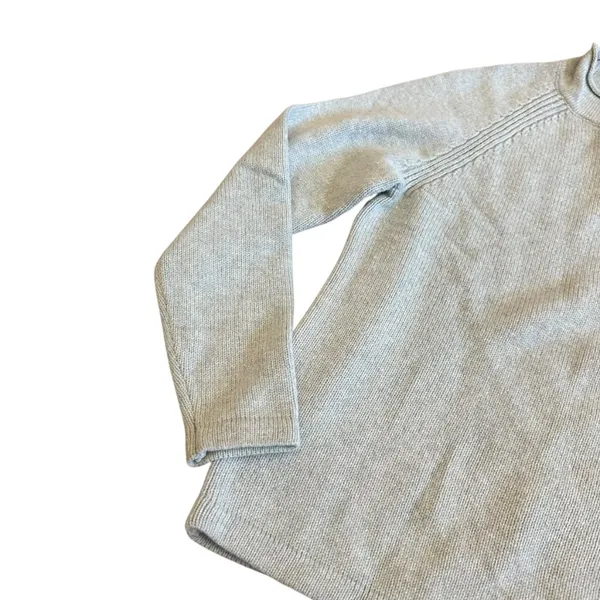 J. Crew Always Light Blue Merino Wool Pullover Sweater Mock Neck Cozy Sz Small - Image 4