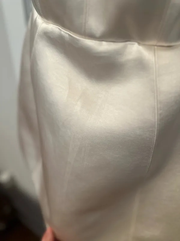 Oh Polly Halterneck Structured Tulip Mini Dress in Ivory - Image 10
