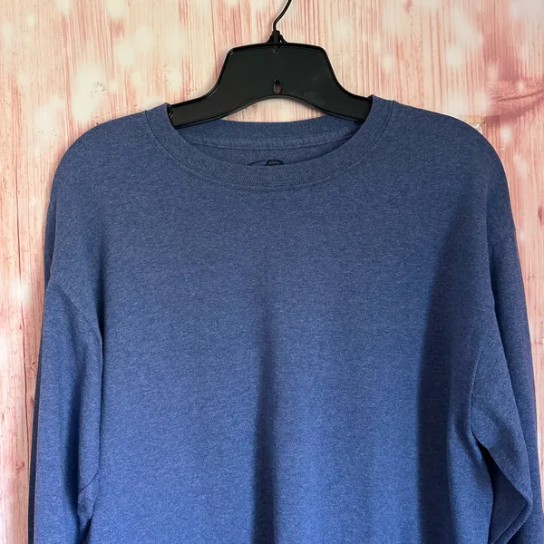 C9 Champion Heathered Blue Crewneck Long Sleeve T Shirt Size M - Image 2