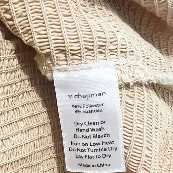 V. Chapman Lily Dress in Warm Sand Smocked Midi Revolve Size 2 - Image 8