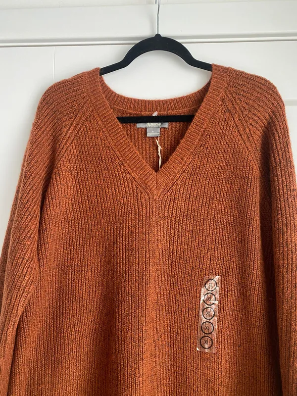 Natural Reflections Burnt Orange Pullover Knit Sweater Women’s Size XL NEW - Image 5