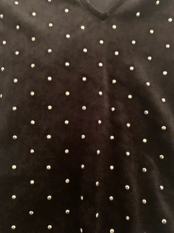 Rhinestone Velvet Bodysuit - Image 3