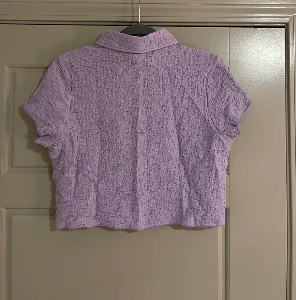 Button Up Crop Shirt - Image 3