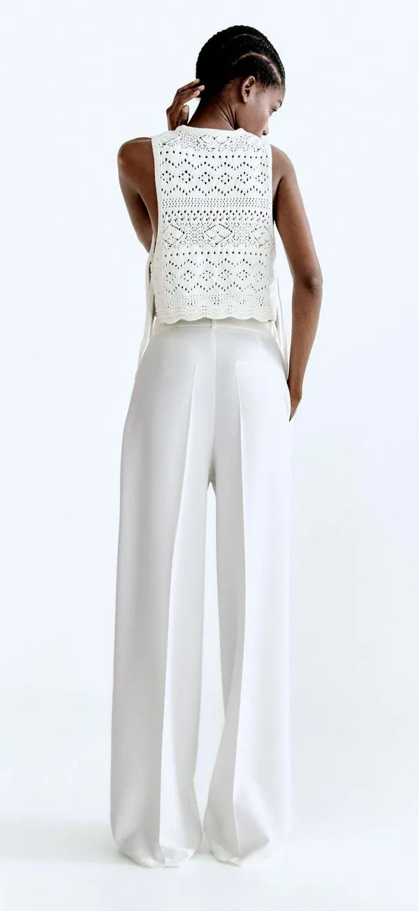 ZARA nwt wide straight leg high waisted men’s style pleated pants - Image 6