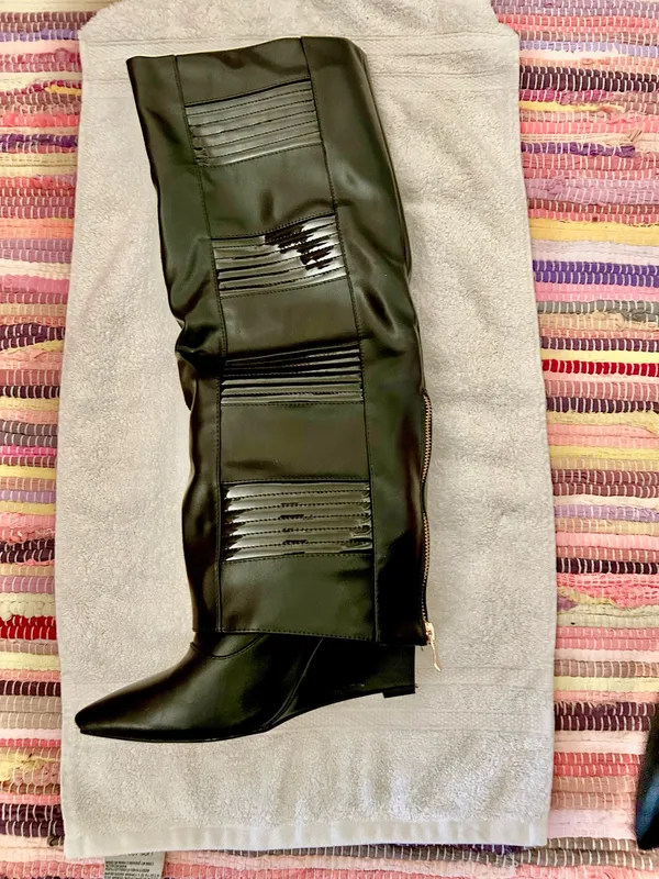 Azalea Wang Knee High Boots Black Size 8 - Image 7