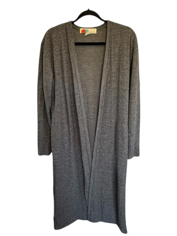 Free People FP Beach ☀︎︎ Bicoastal Open Duster Long Cardi ☀︎︎ Charcoal ☀︎︎ Small - Image 8