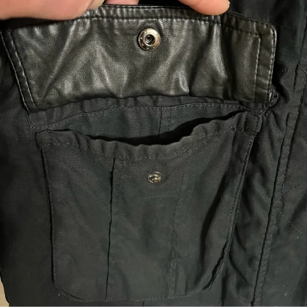 Women's Pure Energy‎ Black Winter Fall Jacket Size XL Faux Leather Trim Black - Image 2