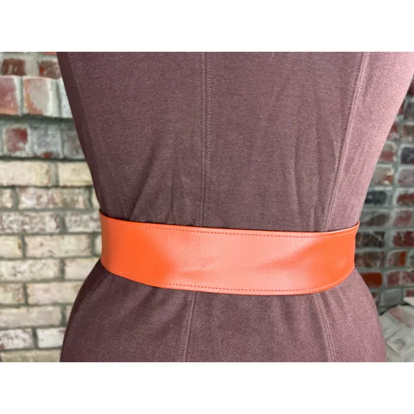 cinch belt Faux leather brown - Image 5