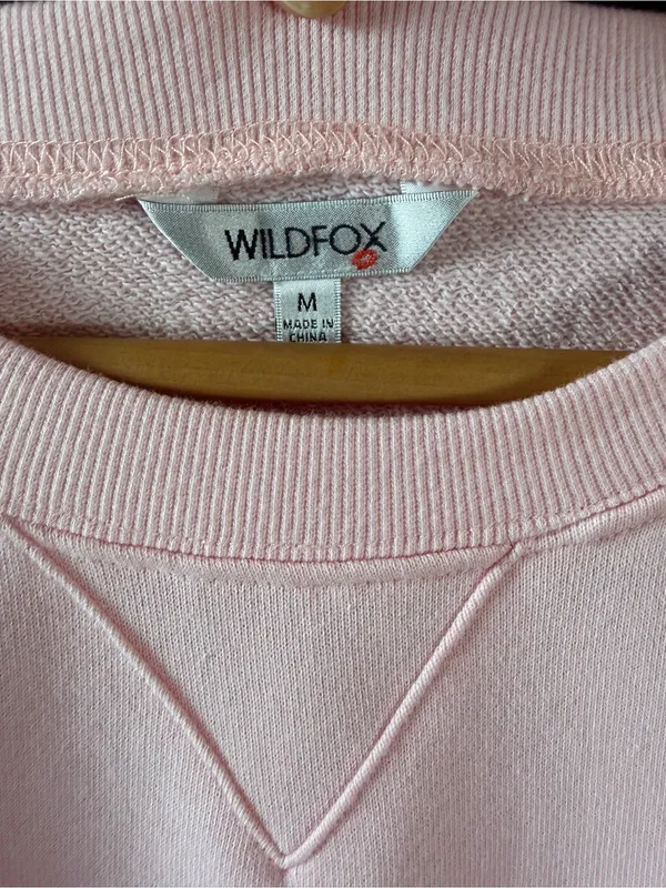Wildfox Brunch Club Pink Crewneck Sweatshirt Medium - Image 3