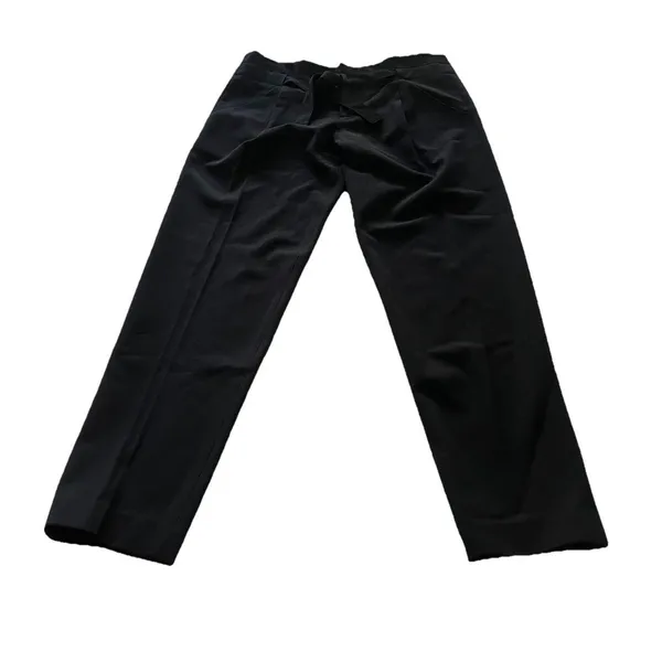 Vince Trousers Pleated Pants Womens Black Wool Blend Paperbag Work Casual Size 2 - Image 2