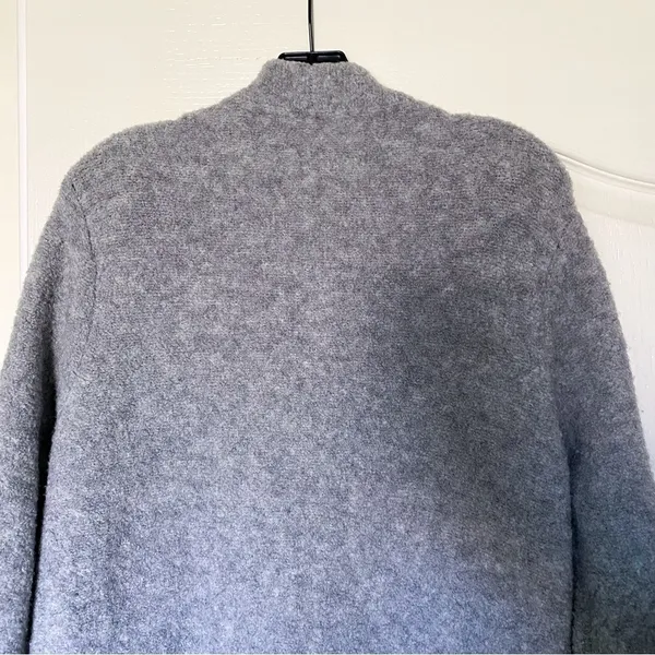 Jenni Kayne Sweater Boucle‎ Duster Coat Merino Wool Cardigan Open Grey S GUC - Image 8
