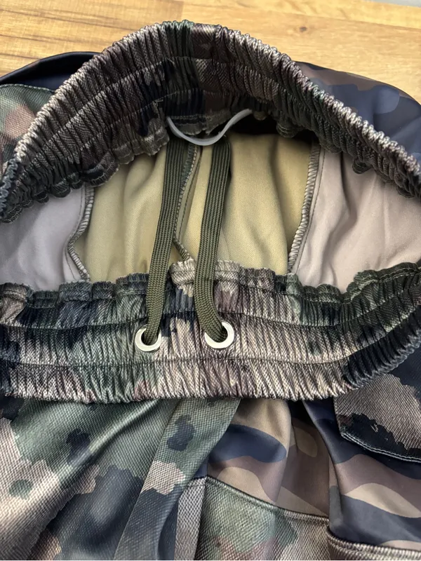 Maniere De Voir Patchwork Camo Print Cargo Drawstring Satin Jogger’s Women’s - Image 7