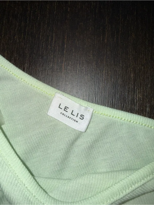 Le Lis One Shoulder Ribbed Ruched Side Bodysuit Cream Ivory Sleeveless Women’s - Image 4