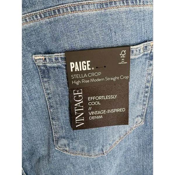 Paige‎ Stella Crop High Waisted Women's Jeans size 31 NWT - Image 4